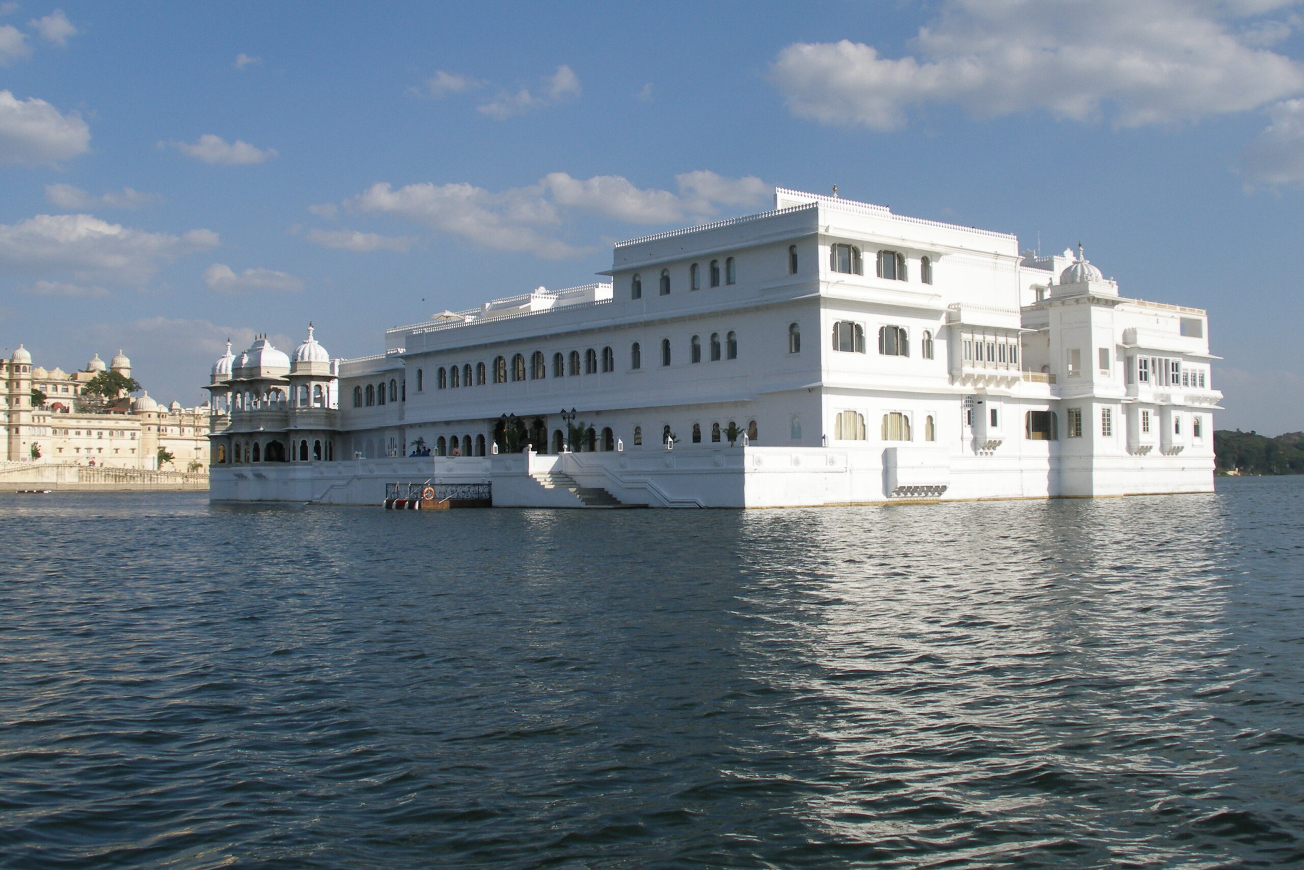 Taj Lake Palace floating on Lake Pichola in Udaipur, Rajasthan